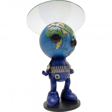 Table d'appoint robot monde bleu Kare Design
