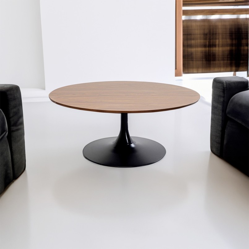 Walnut and black coffee table - Schickeria - Kare Design