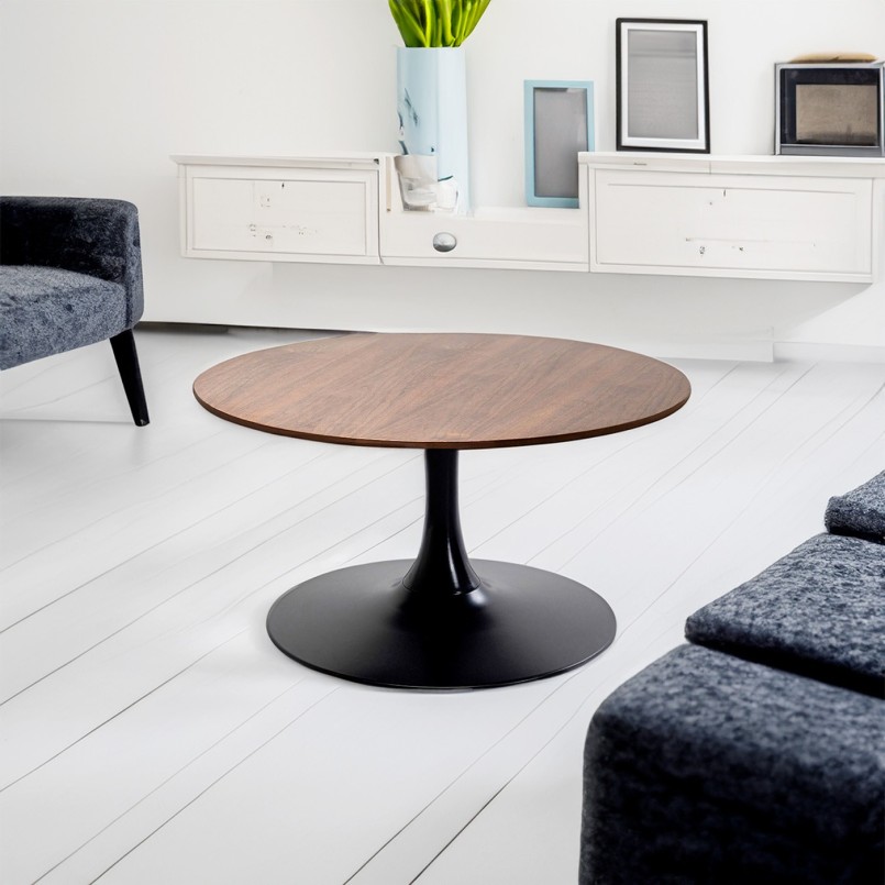 Table basse noyer et noire - Schickeria - Kare Design
