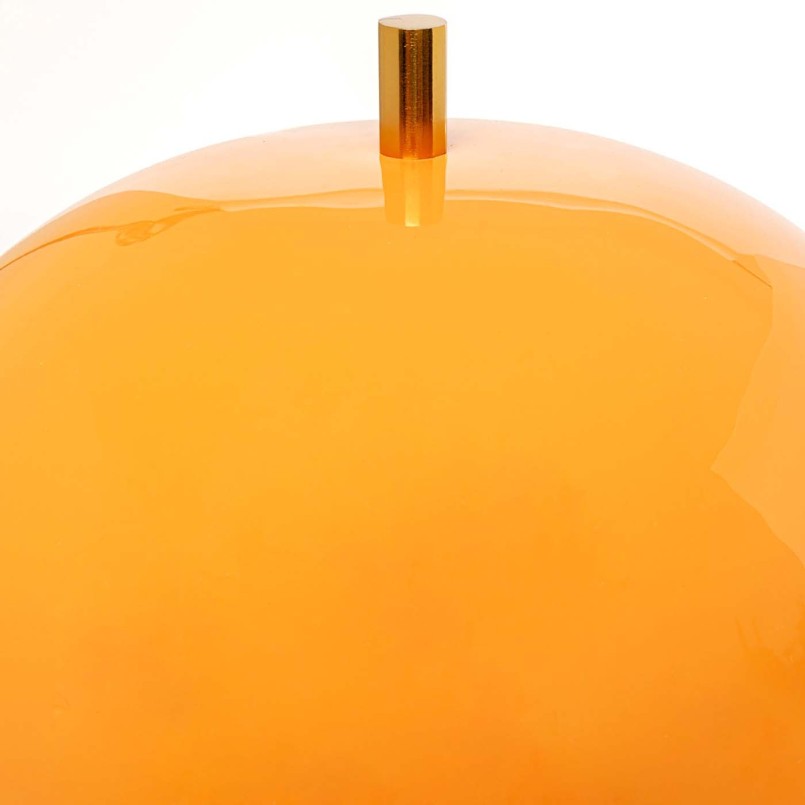 Retro lamp in orange steel and white marble - Lia - Kare Design