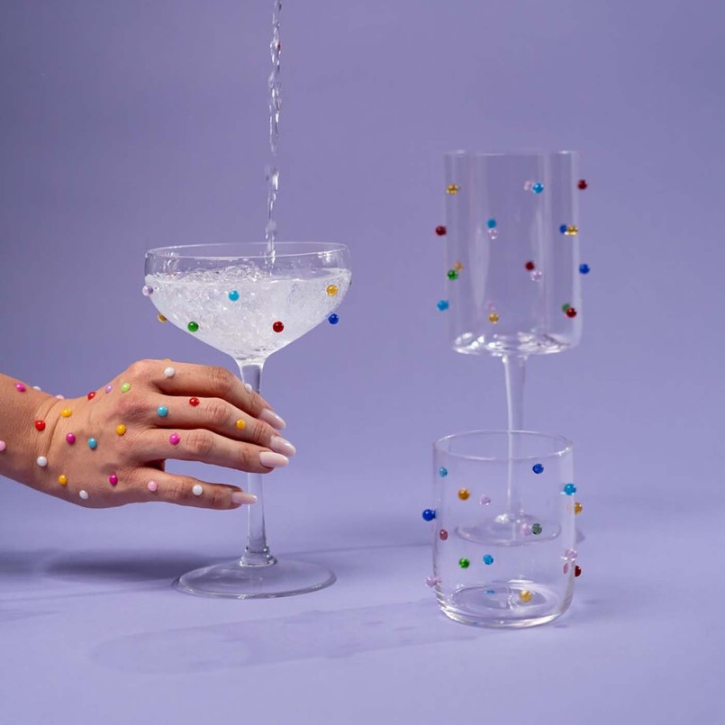 Verres à cocktail billes multicolores 3D - Party Dots - Kare Design