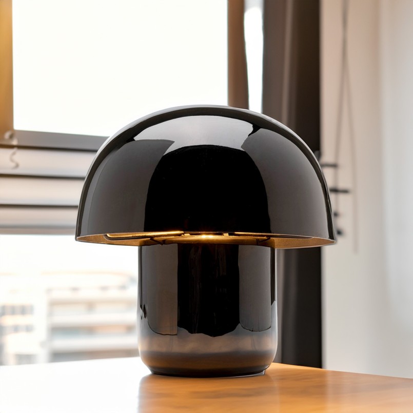 Lampe champignon rétro en acier noir - Mushroom - Kare Design
