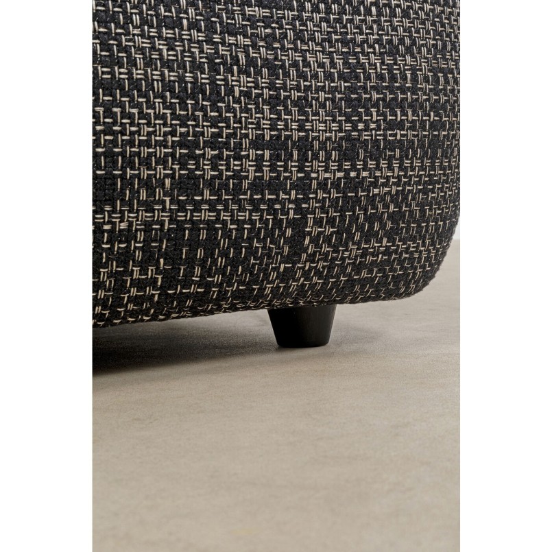 Canapé d'angle gauche en tissu noir et blanc - Bow - Kare Design