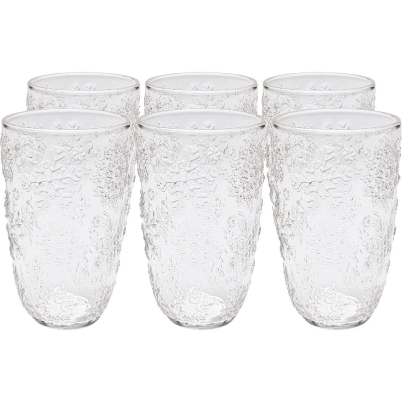 Water glasses with embossed snowflakes - Ice Flowers - Kare Design