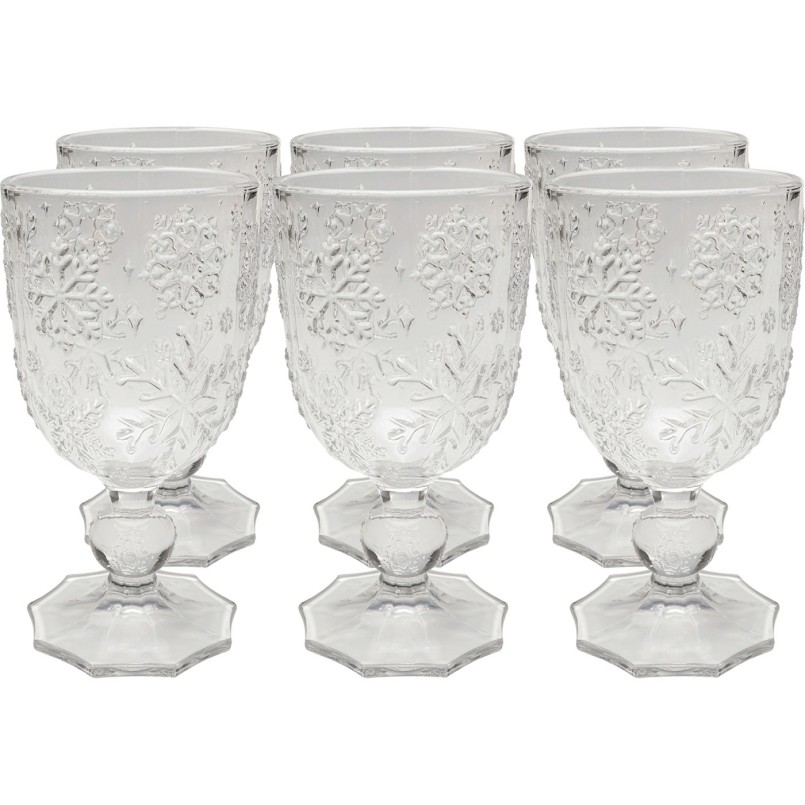Verres à vin flocons de neige - Ice Flowers - Kare Design