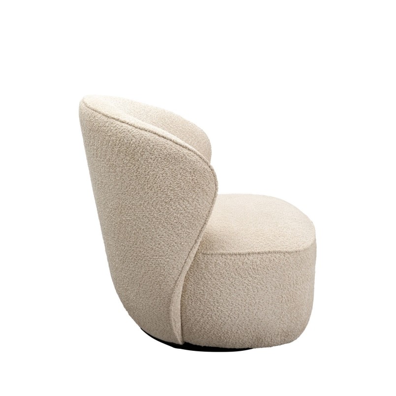 Fauteuil pivotant gris bouclé - Ellie - Kare Design