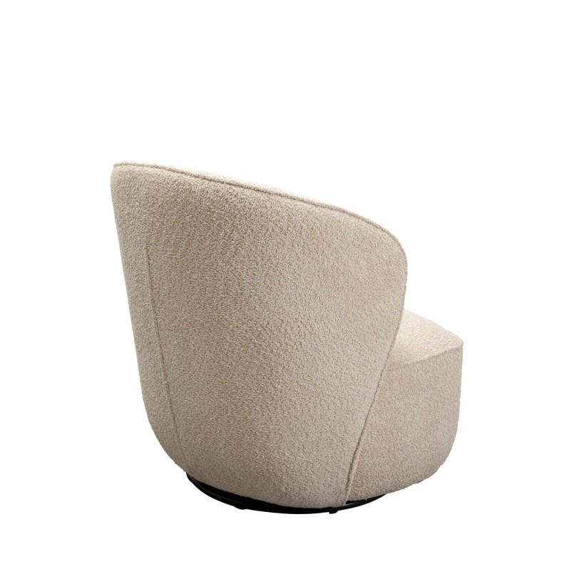 Fauteuil pivotant gris bouclé - Ellie - Kare Design