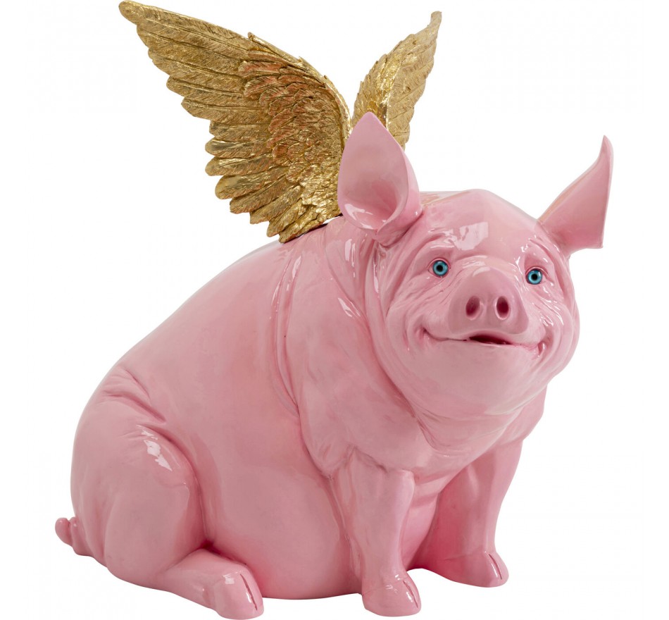 Deco winged pig pink XL Kare Design Deco winged pig pink XL Kare Design