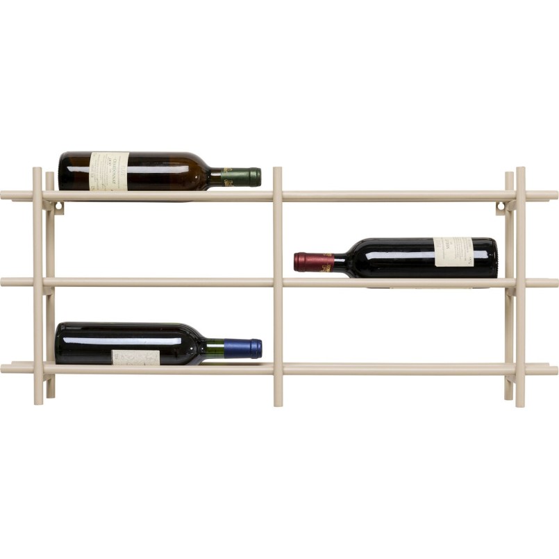Porte-bouteille mural beige en acier - Cape Town - Kare Design