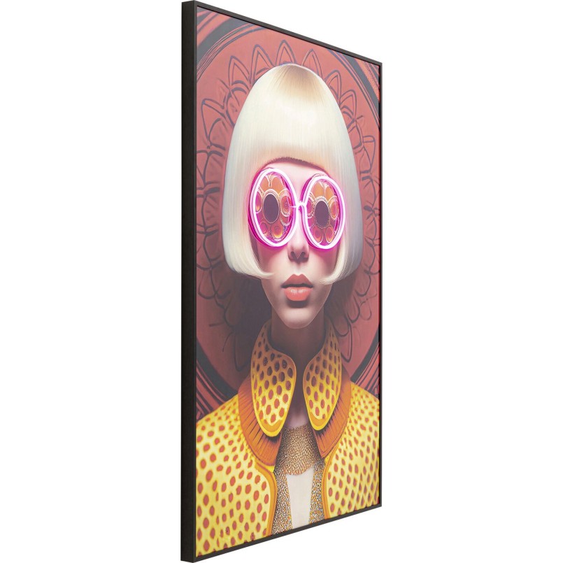 Tableau Fancy Blonde Lady LED 120x80cm