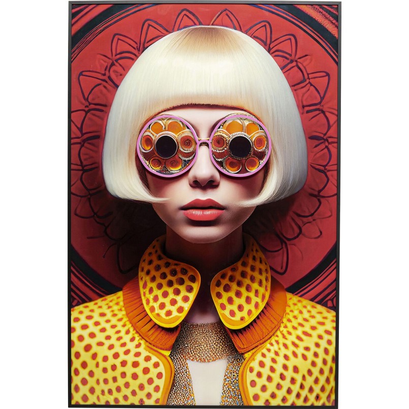 Tableau Fancy Blonde Lady LED 120x80cm