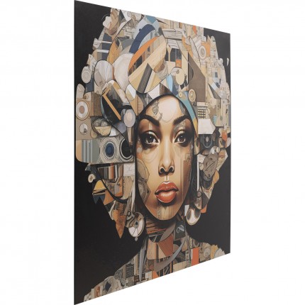 Tableau en verre femme Art Geo 120x120cm Kare Design