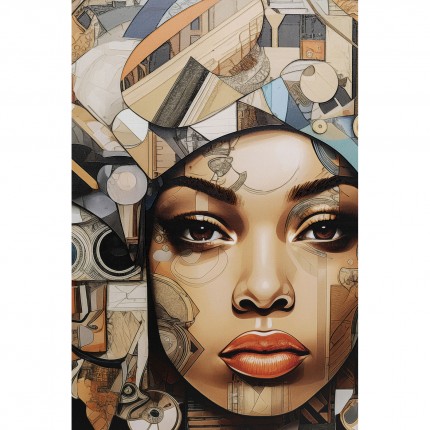 Glass Picture woman Art Geo 120x120cm Kare Design