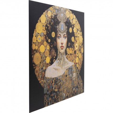 Glass Picture woman Art Nouveau 120x120cm Kare Design