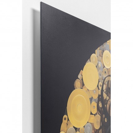 Tableau en verre femme Art Nouveau 120x120cm Kare Design