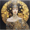 Tableau verre Art Nouveau Lady 3D 120x120cm