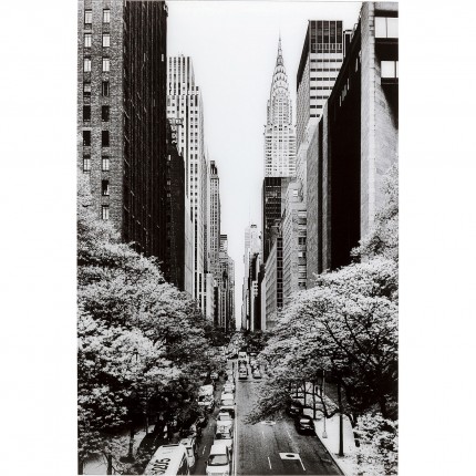 Tableau en verre rues de New York 80x120cm Kare Design