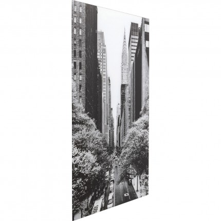 Tableau en verre rues de New York 80x120cm Kare Design