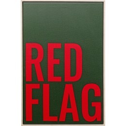 Tableau rouge et vert - Red Flag - Kare Design