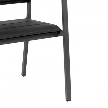Outdoor chair with armrests Capri black Gescova