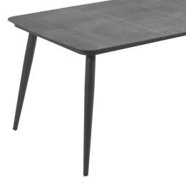 Charcoal grey rectangle garden table - Basel - Gescova