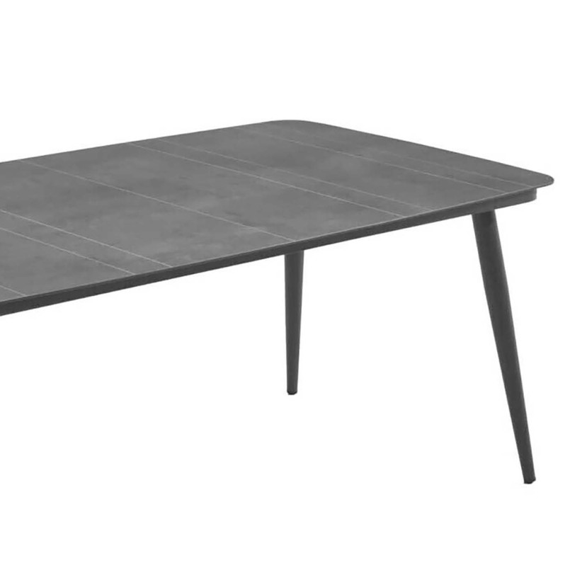 Table de jardin rectangle gris anthracite - Basel - Gescova