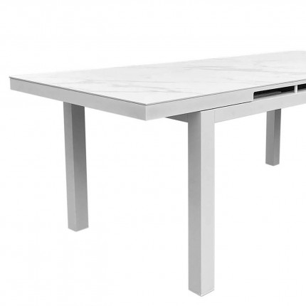 Table de jardin à rallonge Coppi blanche 280x100cm Gescova Table de jardin à rallonge Coppi blanche 280x100cm Gescova
