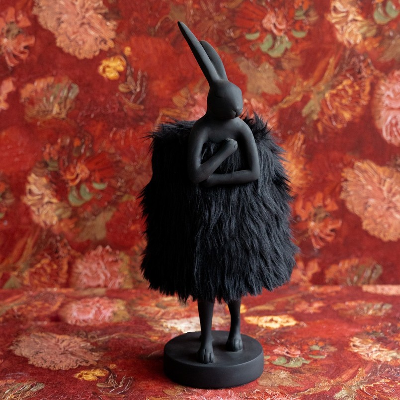 Black long-haired rabbit lamp - Animal - Kare Design