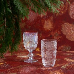 Verres à eau avec des flocons de neige en relief - Ice Flowers - Kare Design