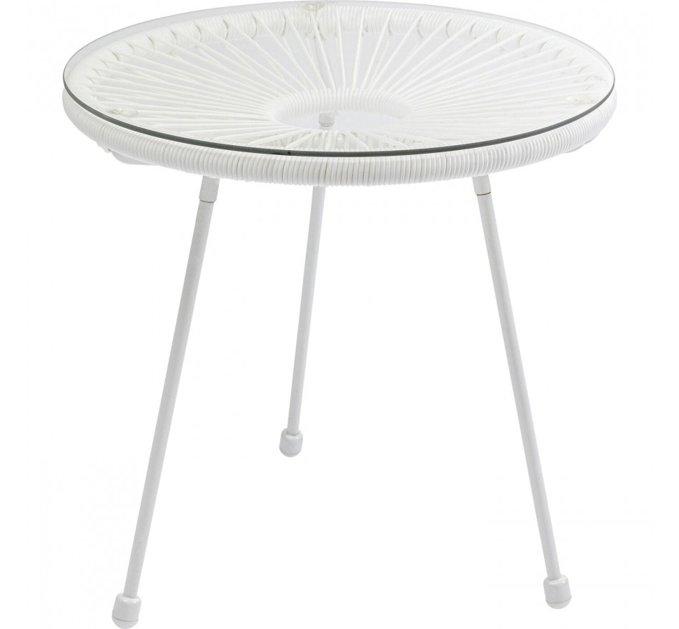 Outdoor Side Table Acapulco Mono white Kare Design