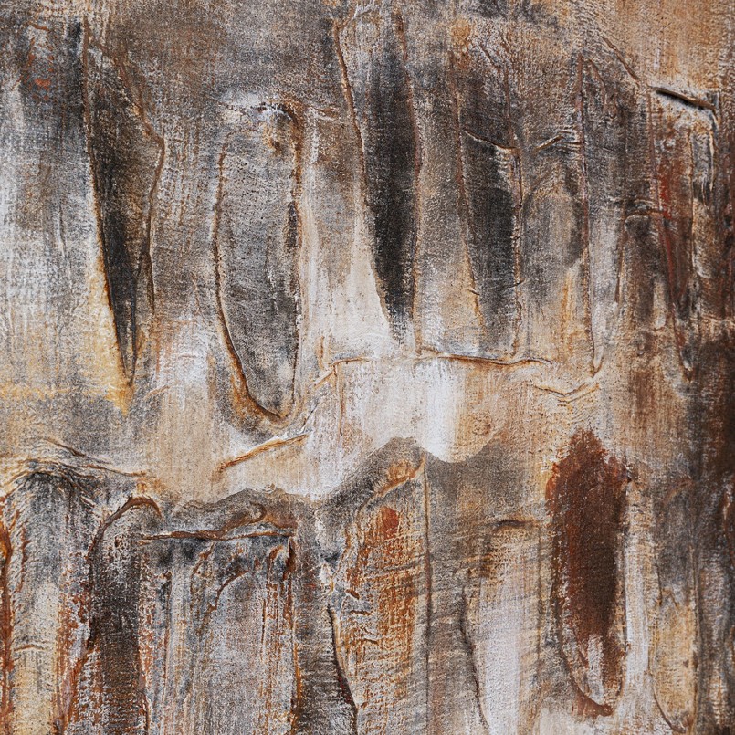 Peinture abstraite texturée marron et beige - Shadows - Kare Design