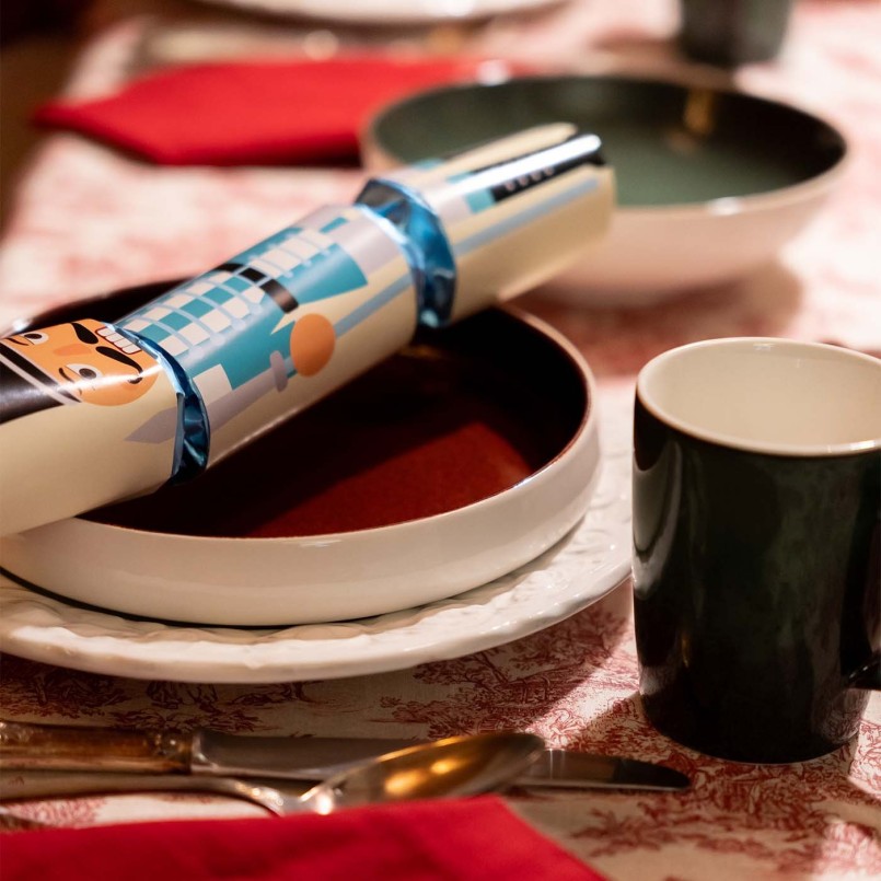 Assiettes creuses en porcelaine rouge et blanche - Colorino - Kare Design
