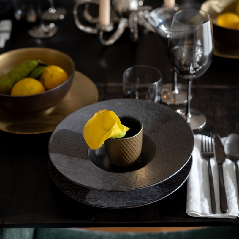 Bol en porcelaine gris et doré - Diva - Kare Design