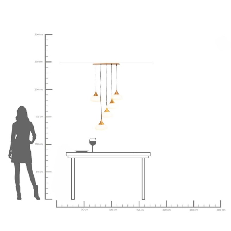 Suspension Gocce 70x140cm