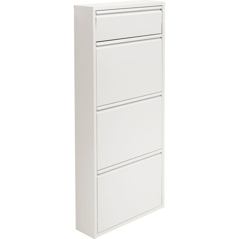 Meuble à chaussures Caruso 3+1 blanc