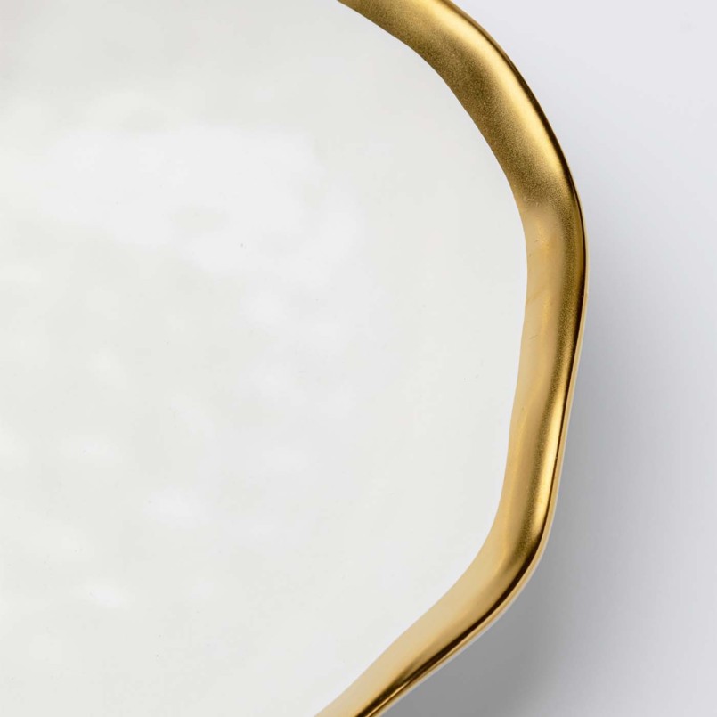 White and gold soup plates - Bell - Kare Design