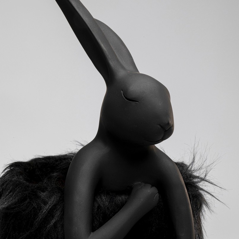Lampe lapin noir poils longs - Animal - Kare Design