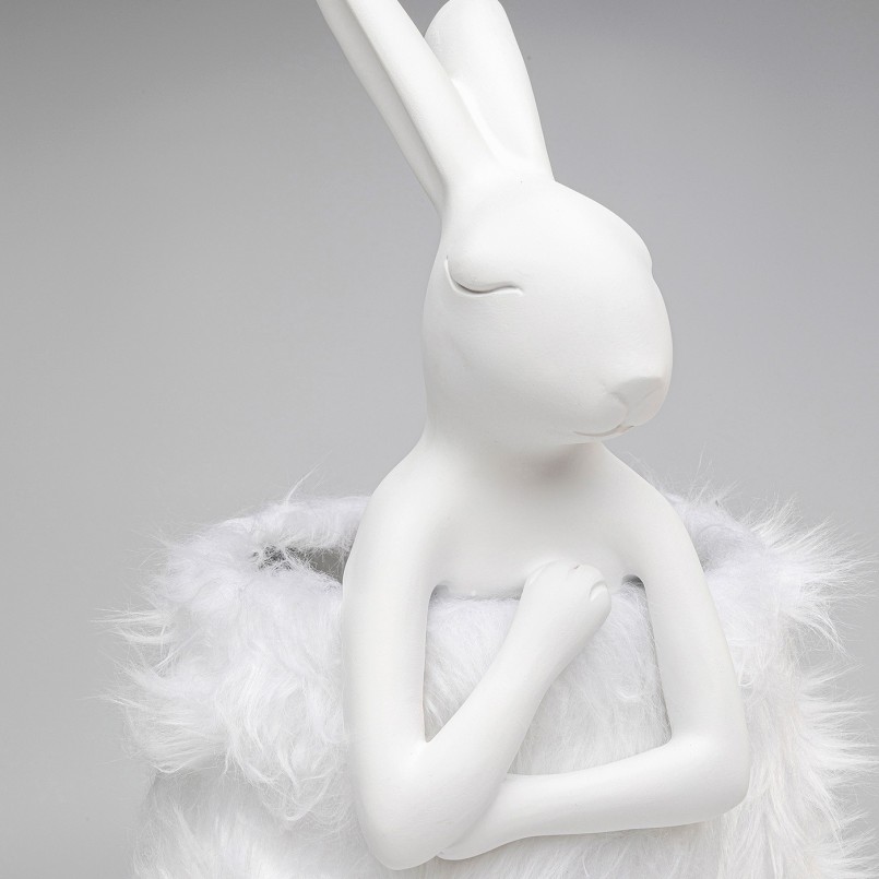 Lampe lapin blanc poils longs - Animal - Kare Design