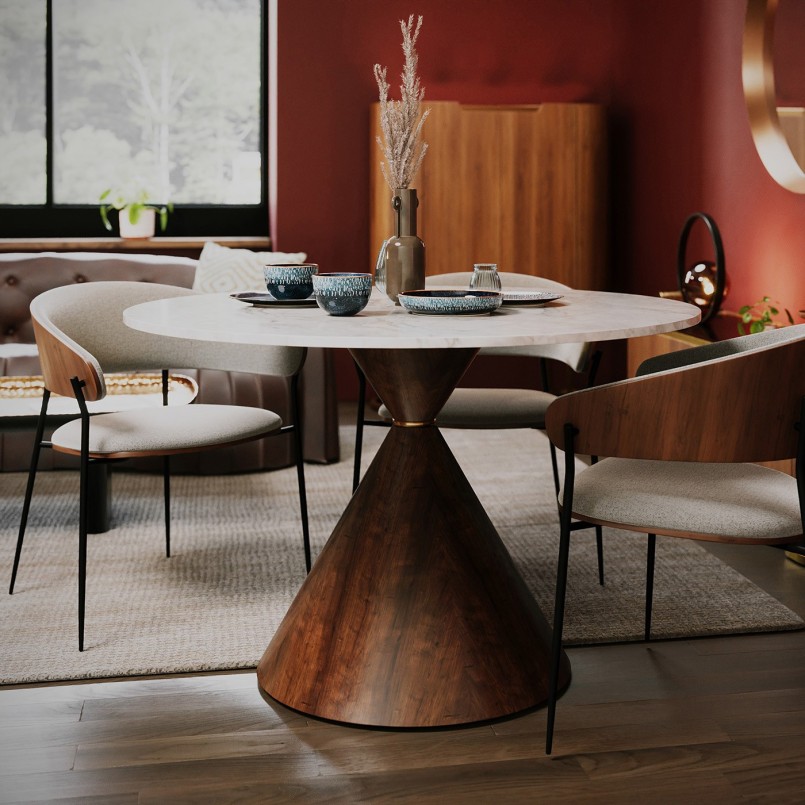 Chair with armrests Cindy walnut Kare Design