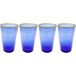 Water Glass Bubbles blue (4/set) Kare Design