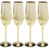 Champagne Glass Diamond gold (4/Set) Kare Design