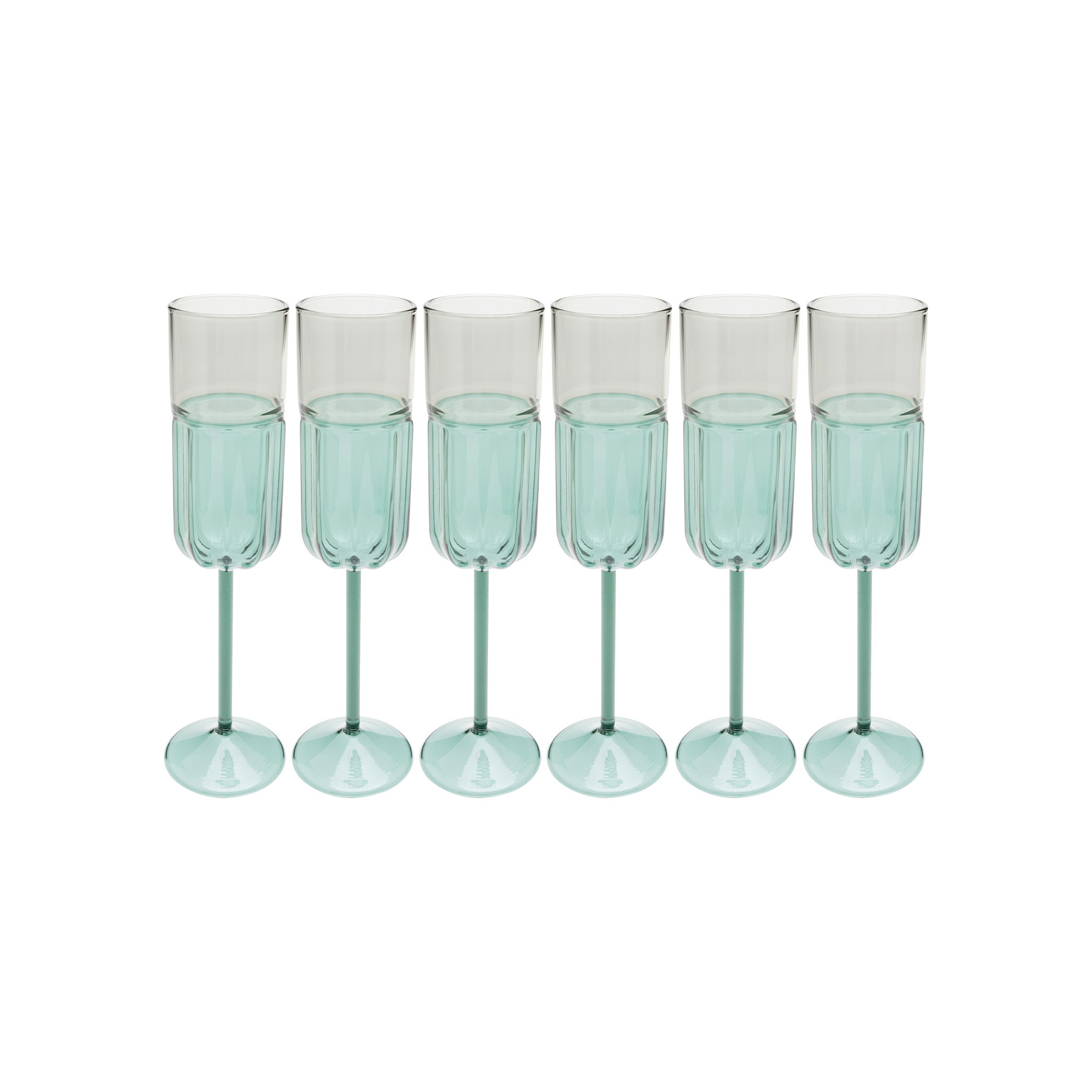 Flûtes à champagne Duetto set de 6 Kare design