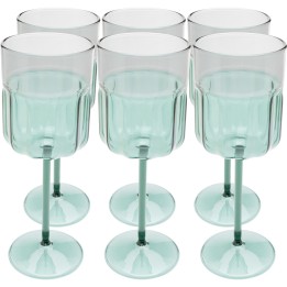 Verres à vin bleu-vert - Duetto - Kare Design