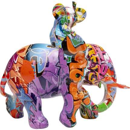 Déco éléphant Dumbo Uno graffiti Kare Design