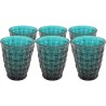 Verres à eau bleus effet tressé - Tissue - Kare Design