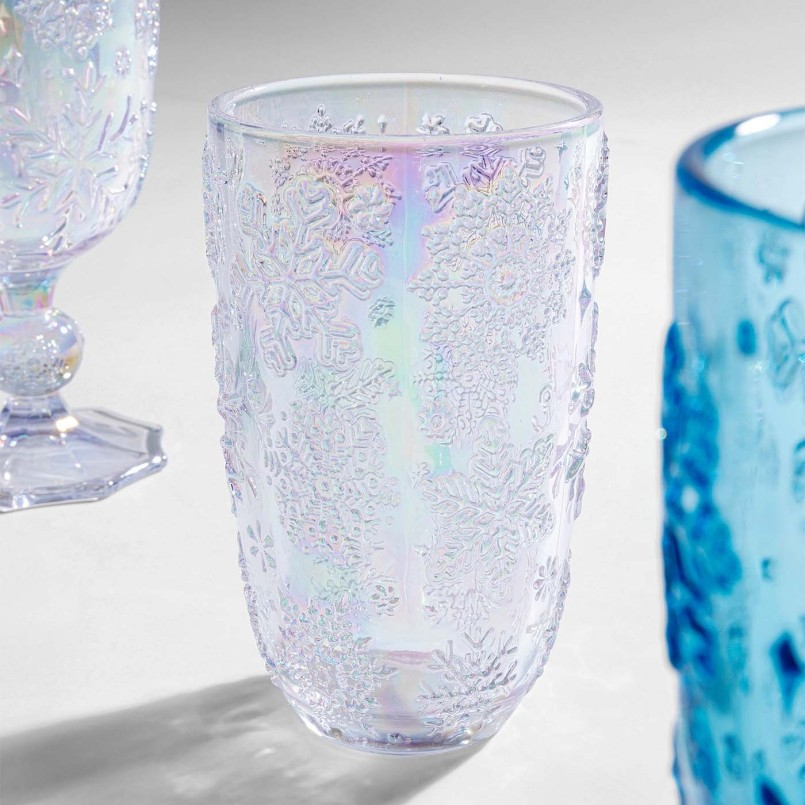 Verres à eau avec des flocons de neige en relief - Ice Flowers - Kare Design