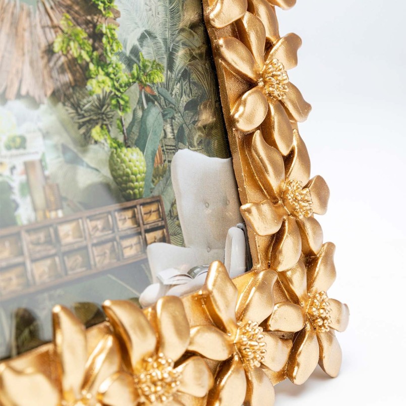 Golden flowers photo frame - Kare Design