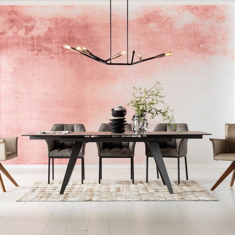 Contemporary brown table - Amsterdam - Kare Design
