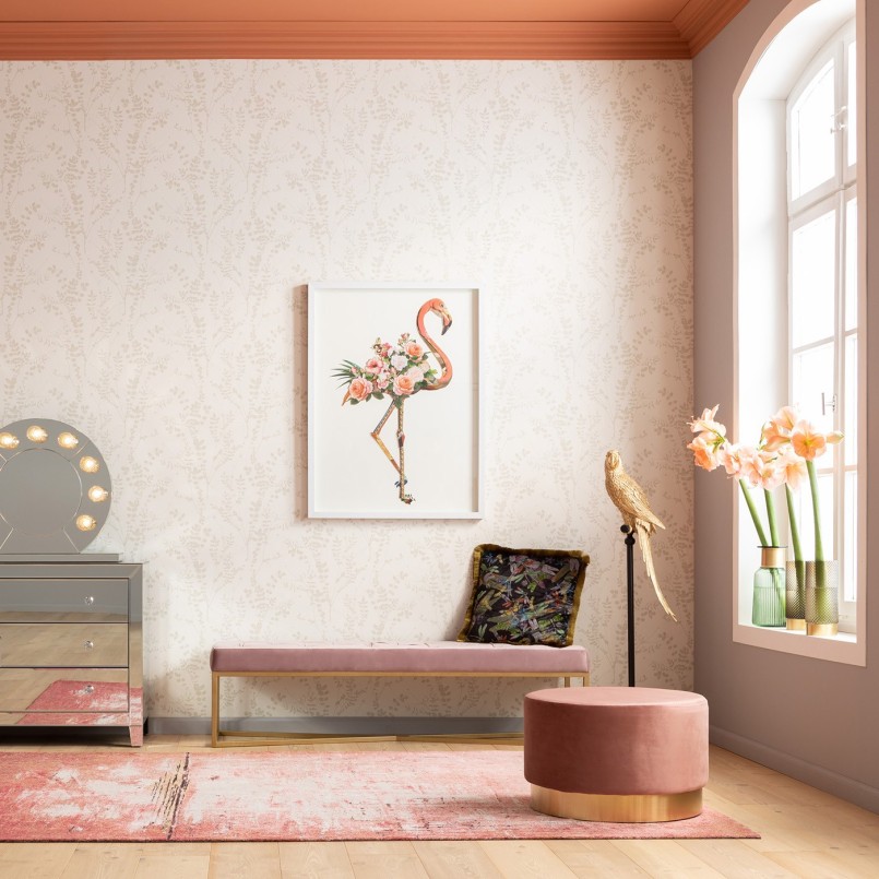 Déco perroquet doré perché - Kare Design
