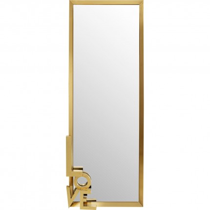 Miroir Love 3D 200x70cm doré Kare Design